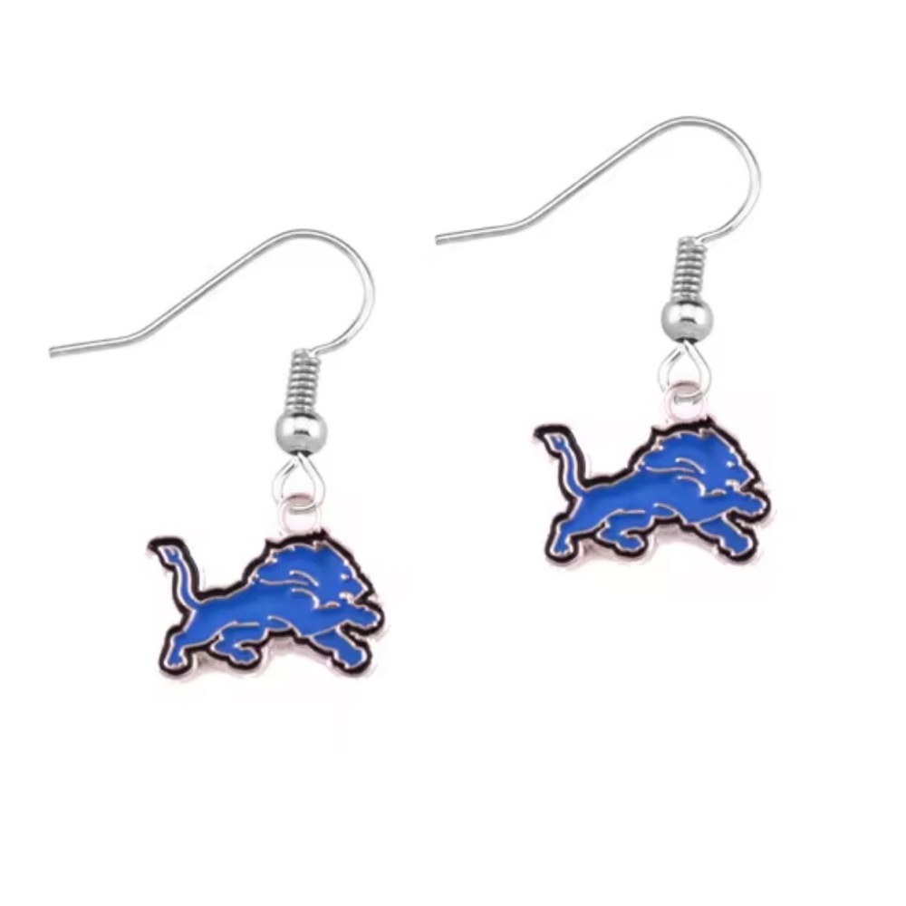 Blue Detroit Lions logo Earrings!